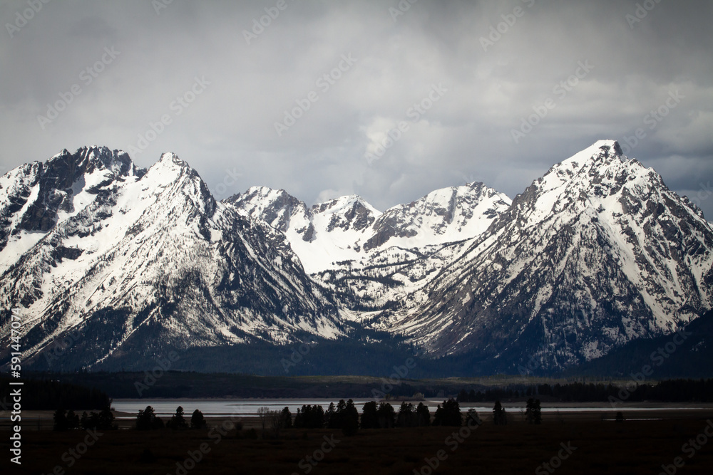 Fototapeta premium Sommets dans le parc du Grand Téton