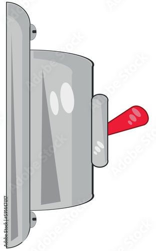 Switch toggle switch on white background is insulated