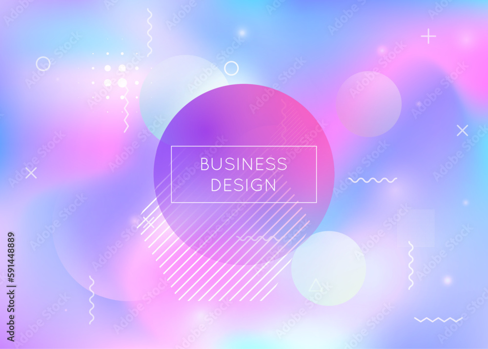 Obraz premium Rainbow Background. Soft Concept. Minimalist Texture. Blue Round Shape. Dynamic Dots. Gradient Fluid. Simple Flyer. Retro Futuristic Magazine. Violet Rainbow Background