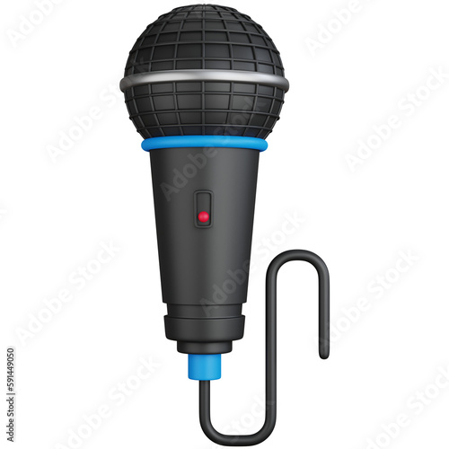 3D Icon Illustration Singer Microphone photo