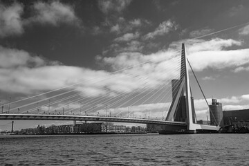 Fototapete Erasmusbrücke Erasmusbrücke Rotterdam Niederlande Stadtbild  © Estefania