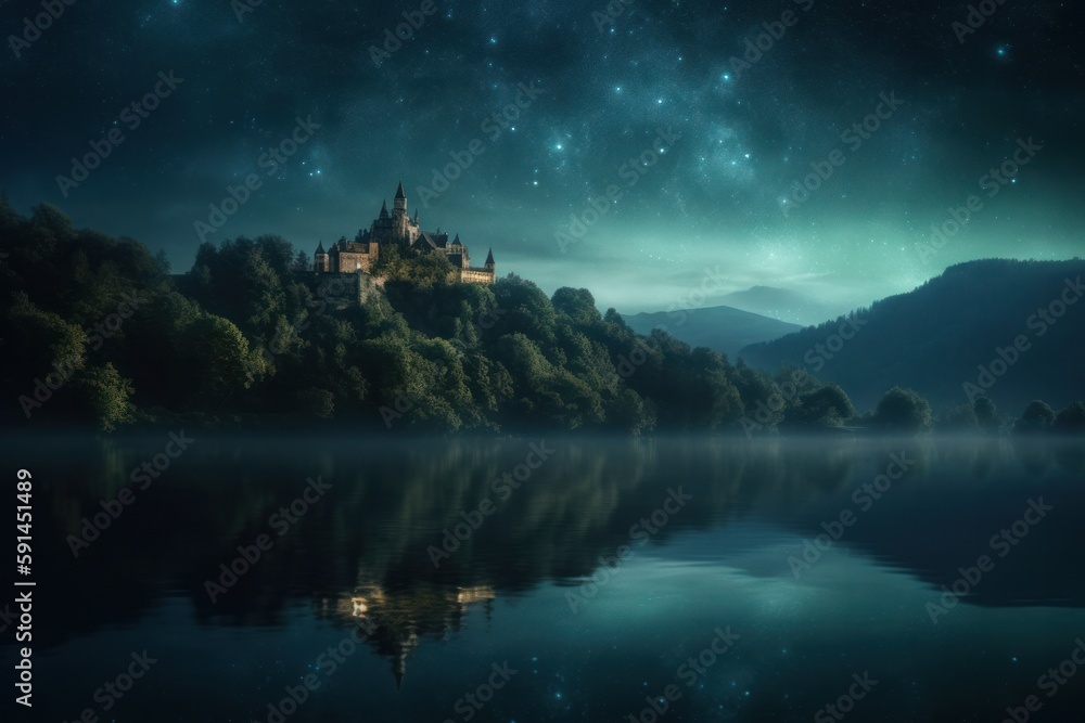 view of the castle made with generative ai view of the castle made with generative ai