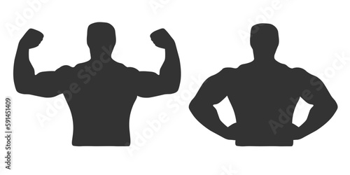 Biceps icon. Strond vector ilustration.