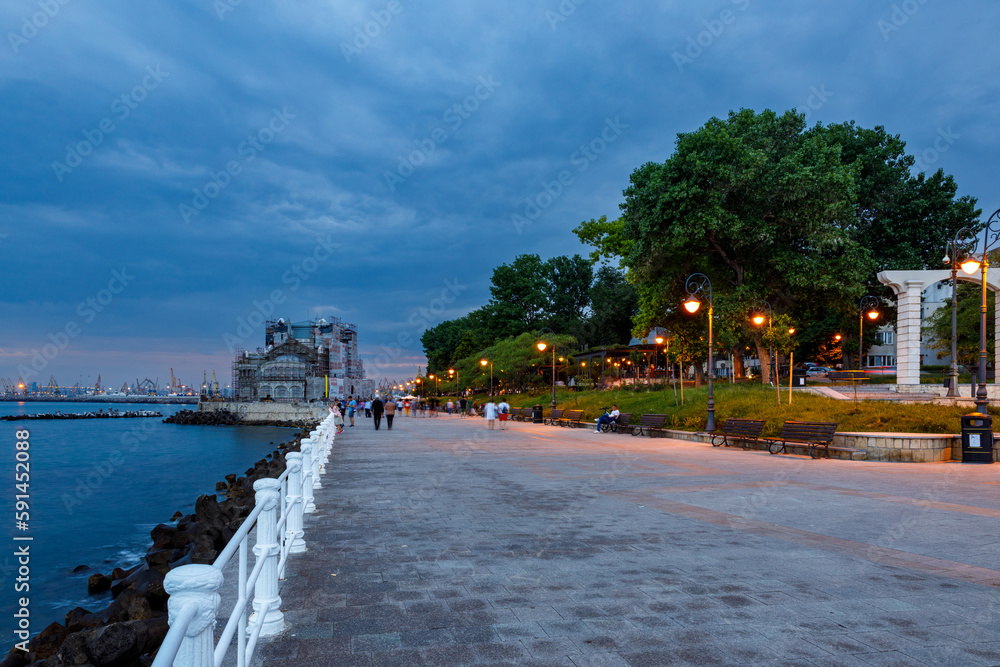 Fototapeta premium The Casino of Constanta under Construction