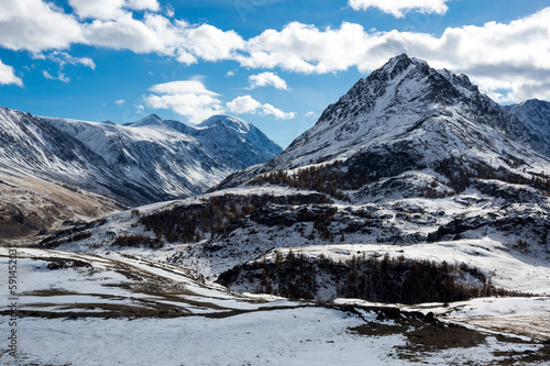 View of Altay mountains in the autumn photo