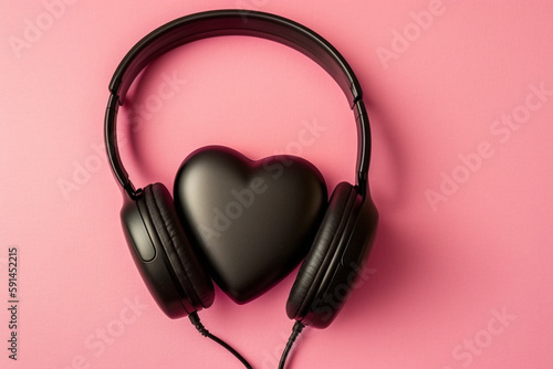 headphones with heart