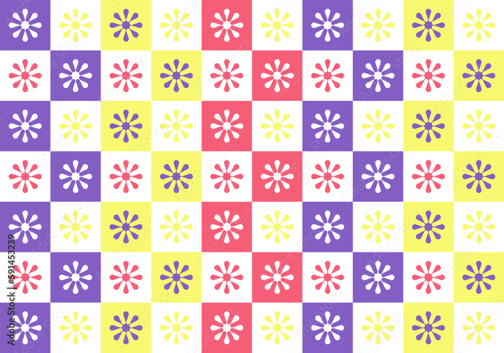colorful free form flower seamless pattern background ep102