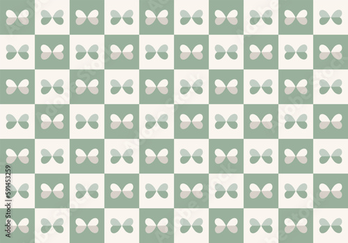 butterfly symbol with heart shape seamless pattern background ep110