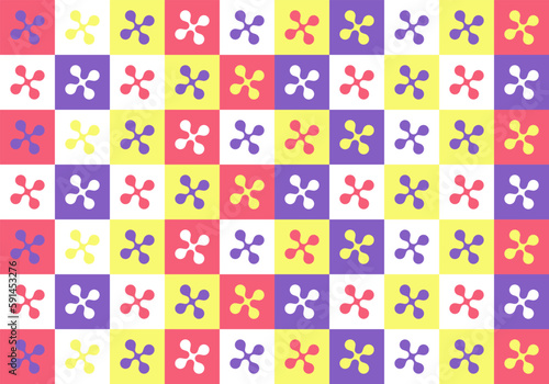colorful free form flower seamless pattern background ep101