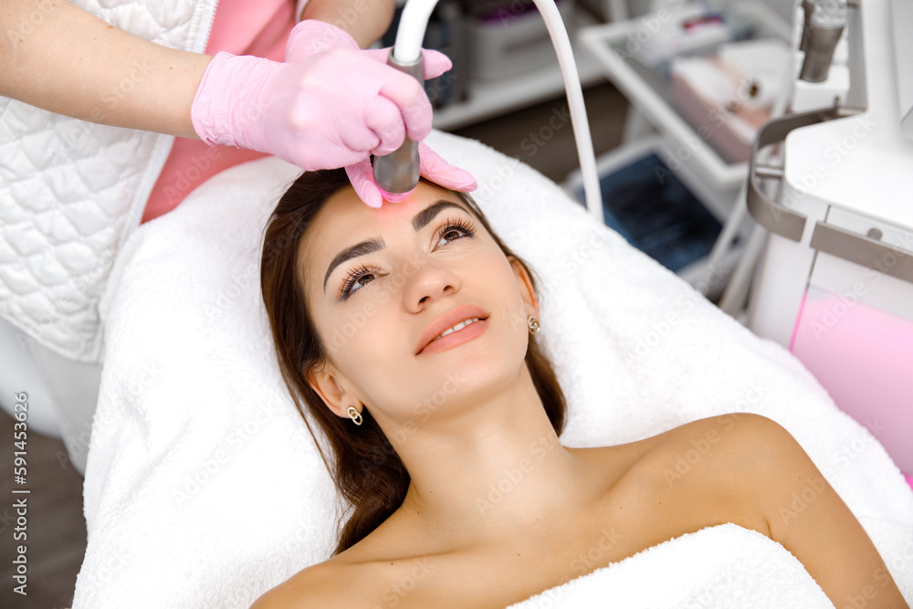 Hydrodermabrasion, esthetic procedure, Skin care service, cosmetology