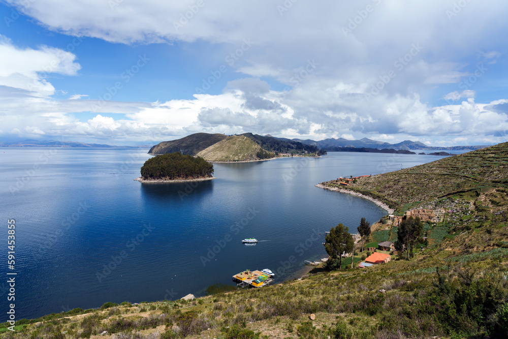 The Moon Island in Titicaca lake