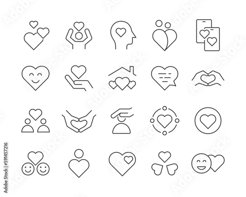 Care Icons - Vector Line. Editable Stroke.