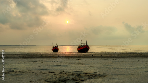 beautiful seascape of Bakkhali in West Bengal.