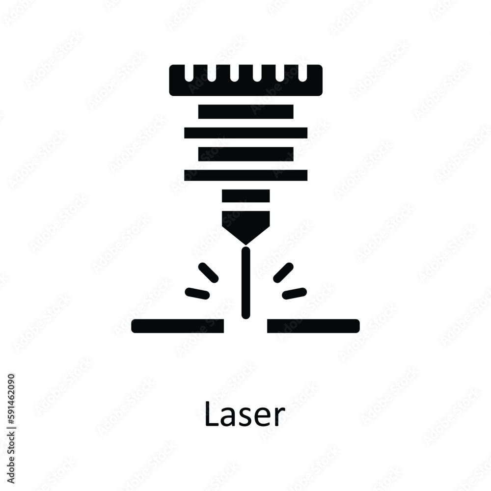 Laser Vector Solid Icons. Simple stock illustration stock