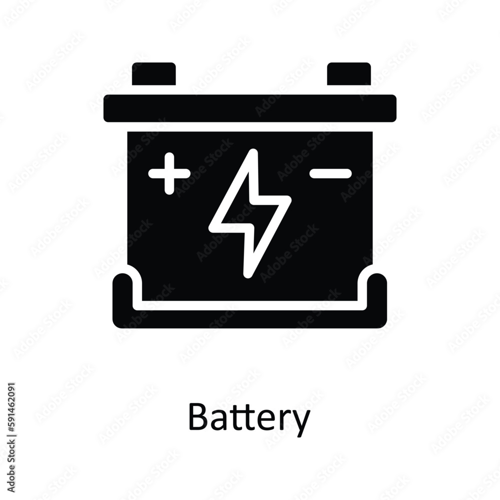 Battery Vector Solid Icons. Simple stock illustration stock Battery Vector Solid Icons. Simple stock illustration stock