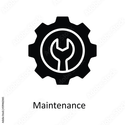 Maintenance Vector Solid Icons. Simple stock illustration stock 