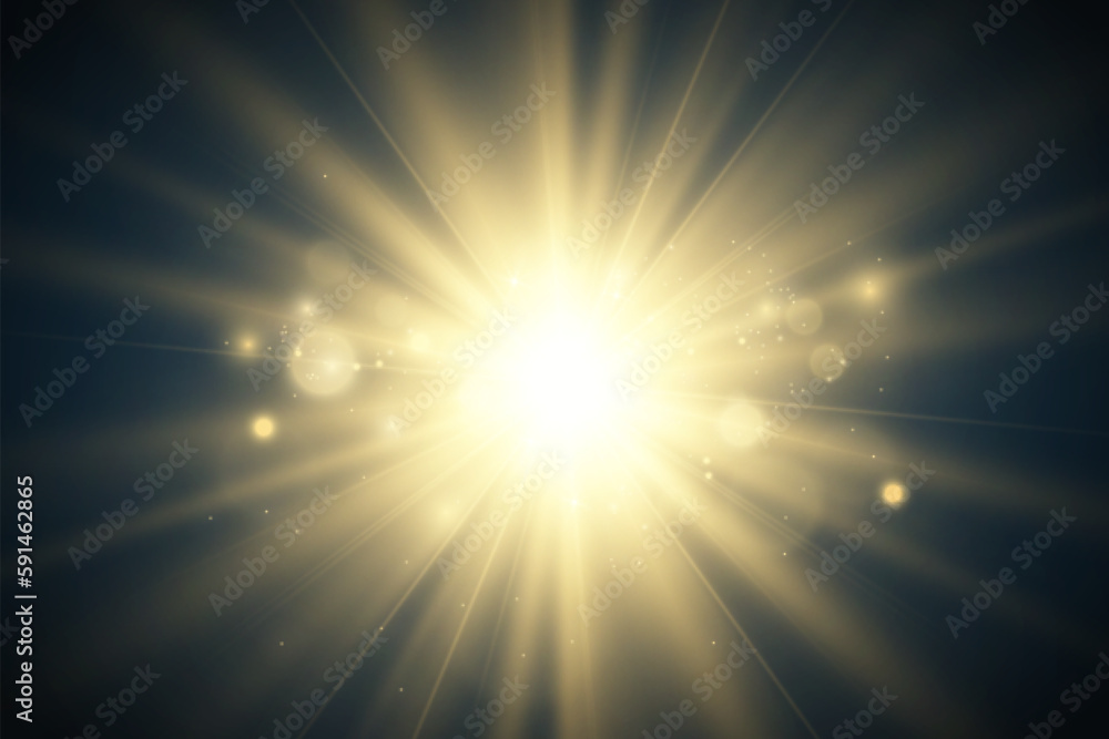 	
Bright beautiful star.Illustration of a light effect on a transparent background.	

