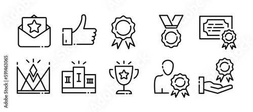 Competitions. Line icon, black, competition icons. Vector icons
