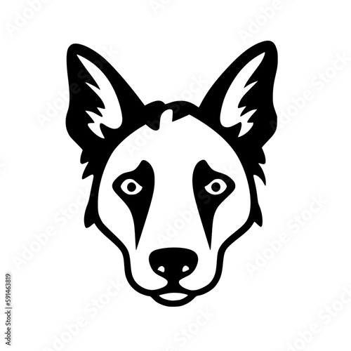 Wallpaper Mural Dog head vector illustration isolated on transparent background Torontodigital.ca