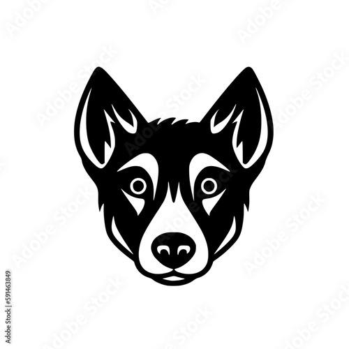 Dog head vector illustration isolated on transparent background