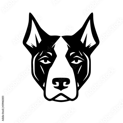 Dog head vector illustration isolated on transparent background
