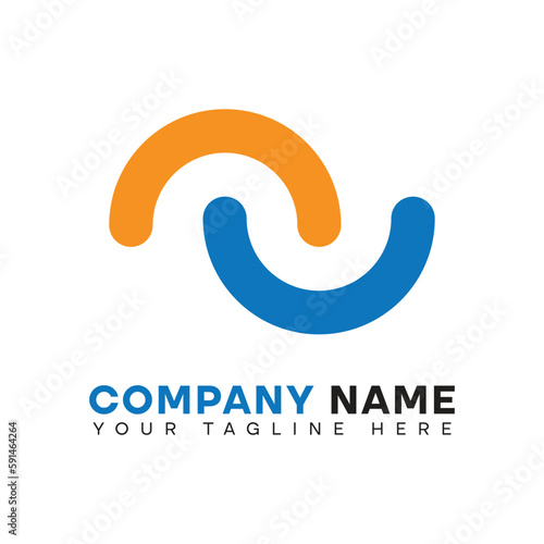 Semi circle logo design template. Logo sign for business.