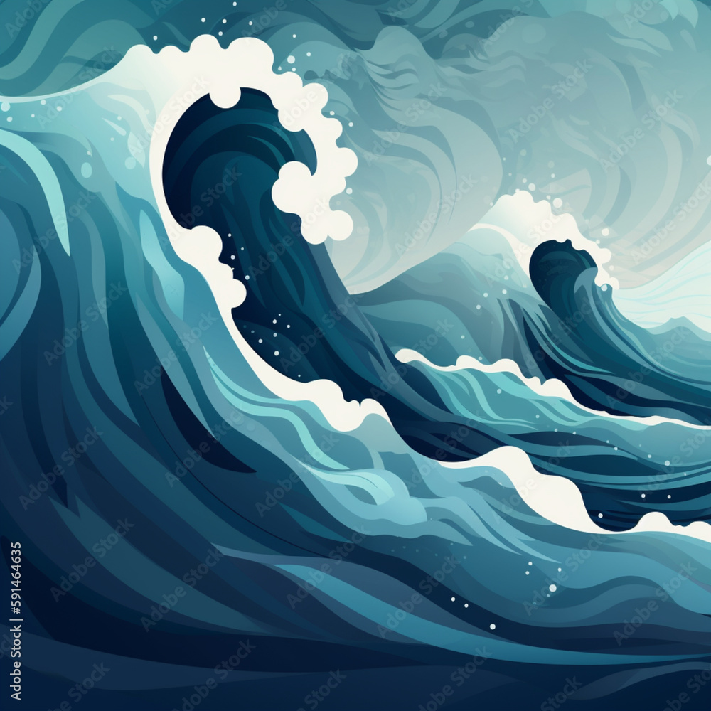 Ocean Waves Illustrations Ocean Waves Illustrations