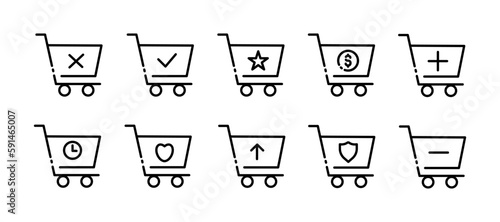 Online Store. Line icon, black, online store icons. Vector icons.