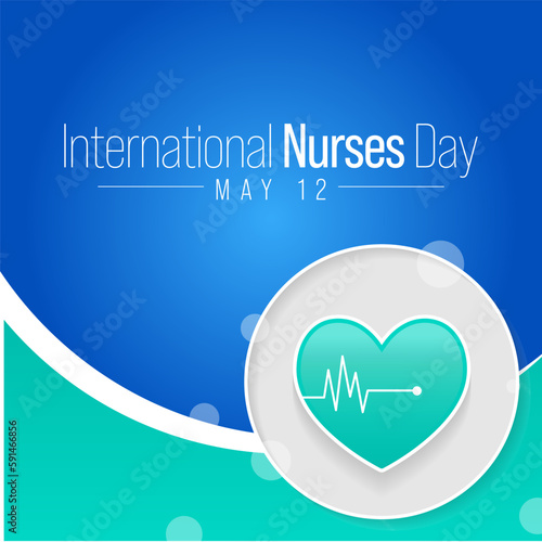 International Nurses day is observed in United states on 12th May of each year, to mark the contributions that nurses make to society. Vector illustration