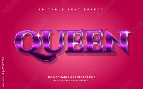 elegant queen editable text effect template