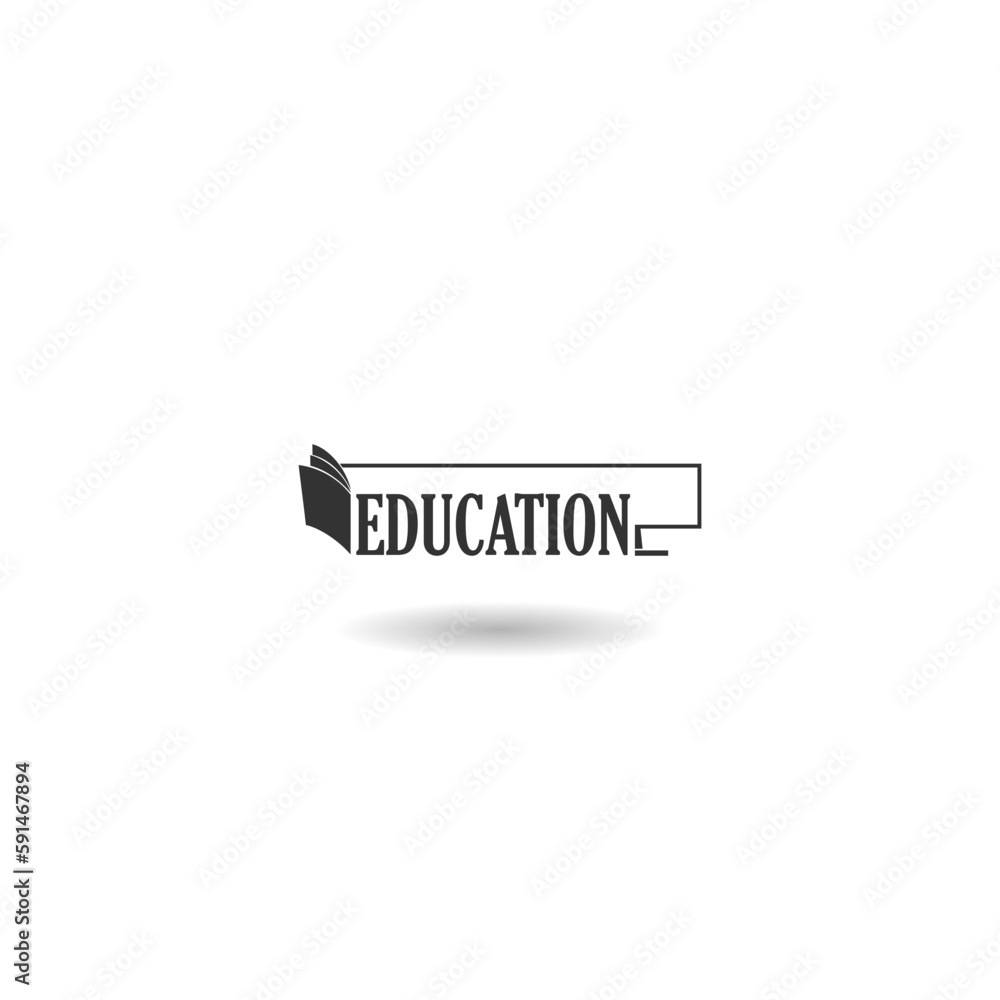 Online education logo icon with shadow Online education logo icon with shadow