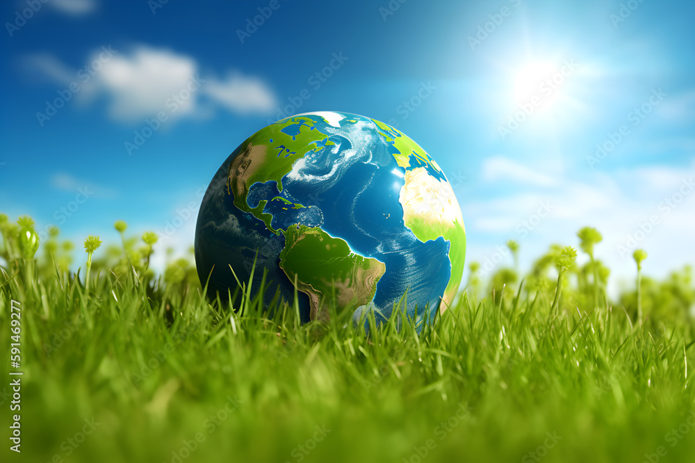 Earth Day Concept. Nature background. Copy space, Generative AI Earth Day Concept. Nature background. Copy space, Generative AI