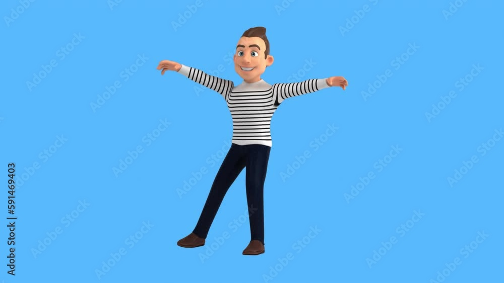 Fun 3D cartoon man dancing (with alpha channel included) Fun 3D cartoon man dancing (with alpha channel included)