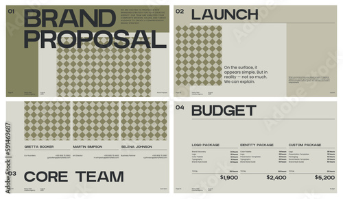 Brand proposal template to design presentation of your next business meeting