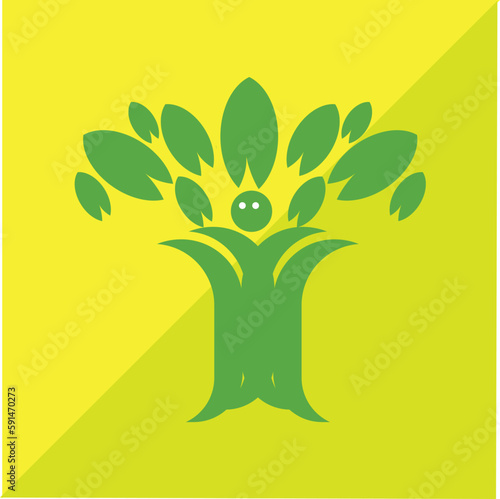 People Tree Vector Logo Template