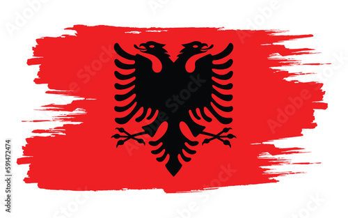 Brushstroke flag of ALBANIA