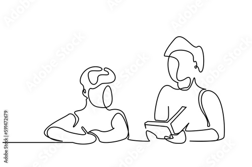 teacher mom doing homework class studying