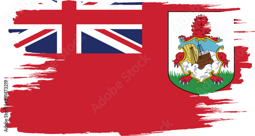Brushstroke flag of BERMUDA