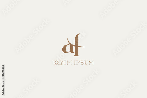 af modern typography luxury logo design, af luxury logo, af initials, fashion logo af photo