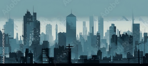 city skyline -- generate AI