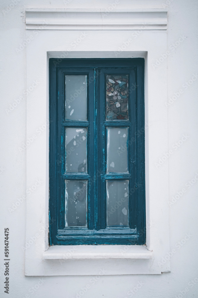 Old window in Oia, Santorini
