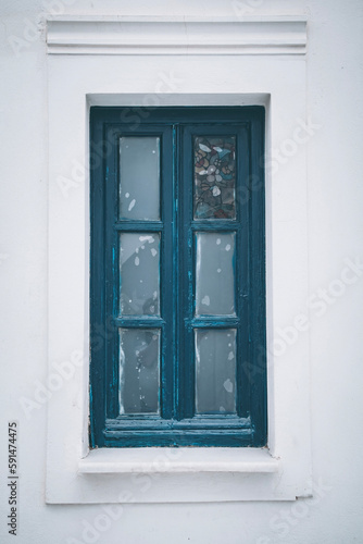 Old window in Oia, Santorini