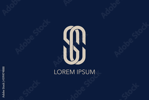 SC modern luxury typography logo design, sc line logo design, sc initials, sc lettering white logo photo