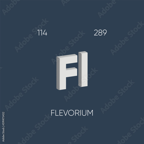 One of the Periodic Table Elements with name and atomic number	