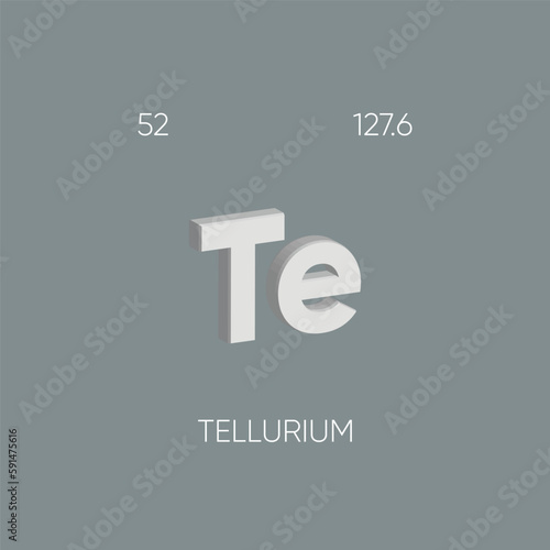 One of the Periodic Table Elements with name and atomic number	