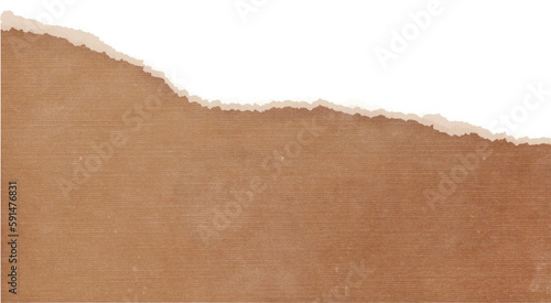 Scrapbook vintage torn paper. Old ripped Blanck for planner, notebook, journal
