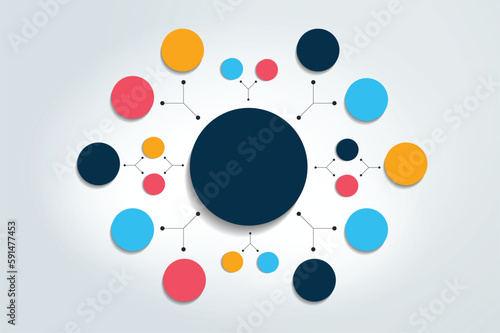 Flowchart diagram, scheme. Infographic element.