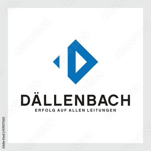 Free Download letter D logo. minimal design concept - GFXLoad