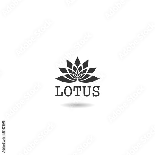 Lotus logo icon with shadow