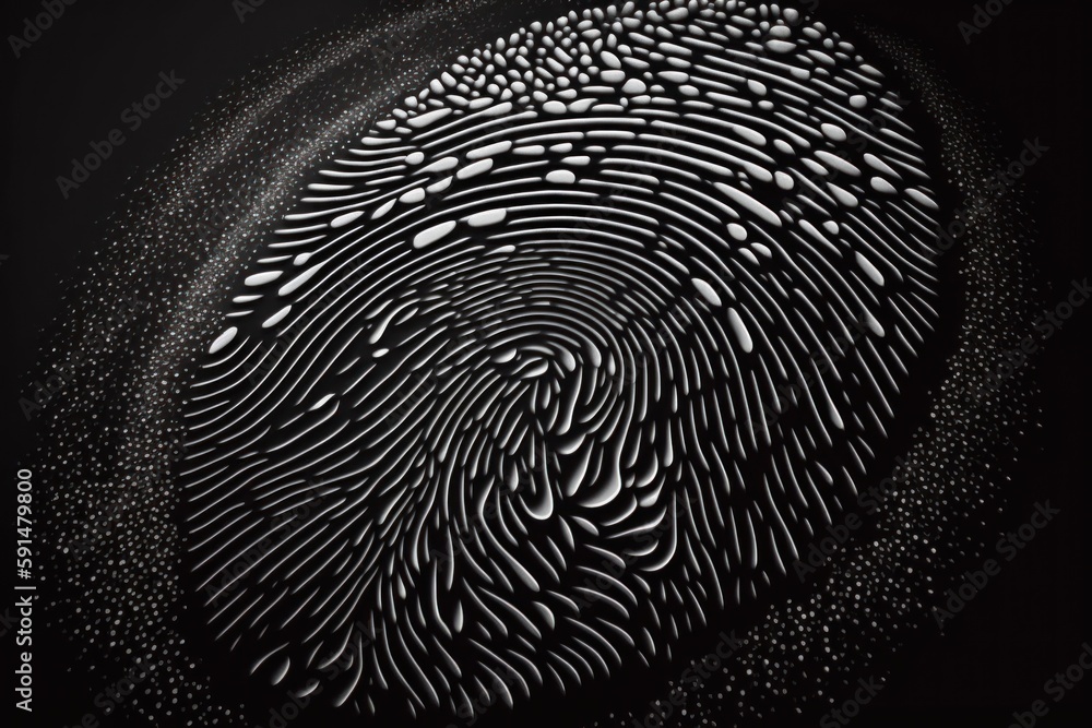 Real fingerprint in white background Super macro Real fingerprint in white background Super macro
